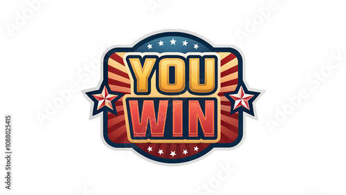 You win logo isolated transparent background photo