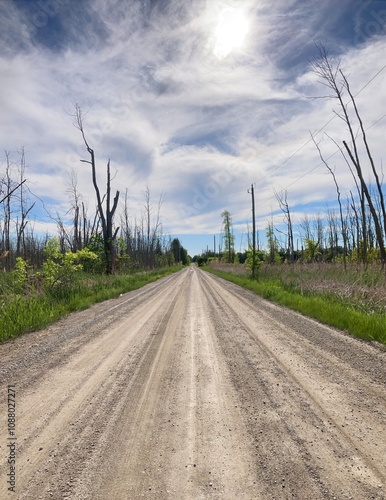 Driving on a lonely road