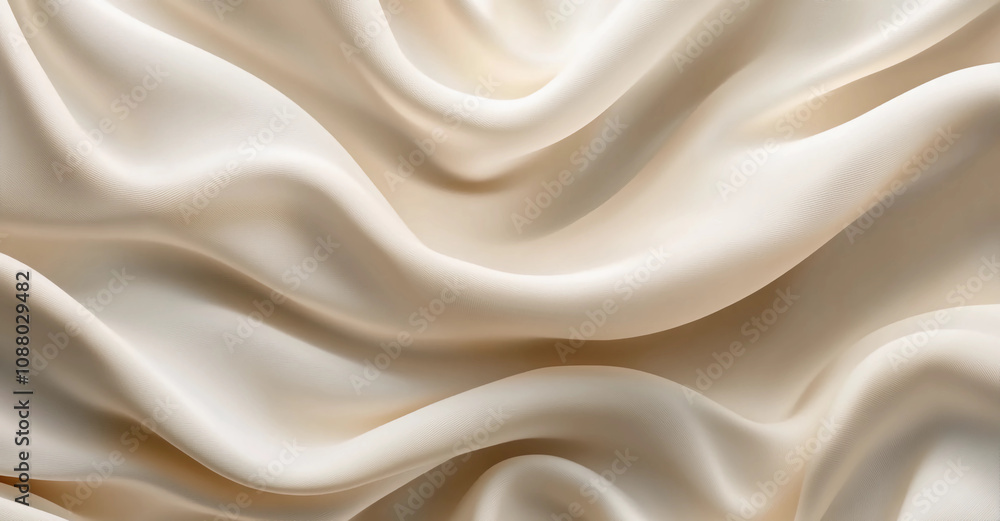 A white fabric with a wave pattern A white fabric with a wave pattern