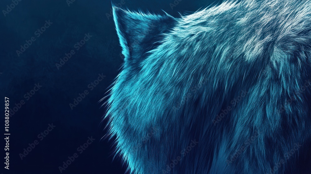 Obraz premium Close-up of a wolf's fur, showcasing texture and color.