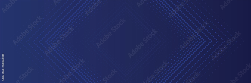 Navy blue abstract vector long banner. Business minimal background with halftone circle frame and copy space for text. Navy blue abstract vector long banner. Business minimal background with halftone circle frame and copy space for text.
