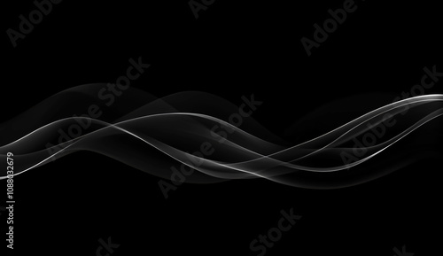 A black and white image of a wave