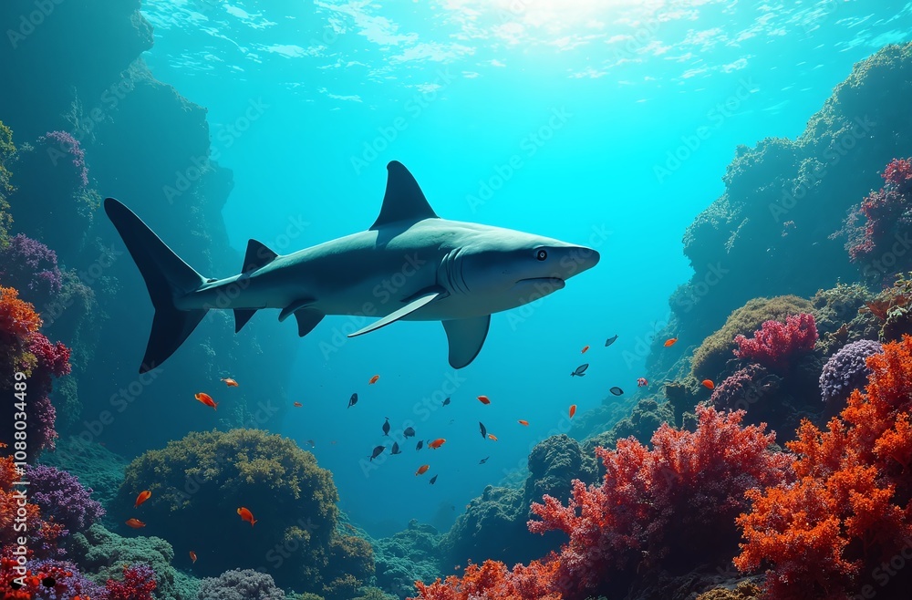 Fototapeta premium shark in the aquarium