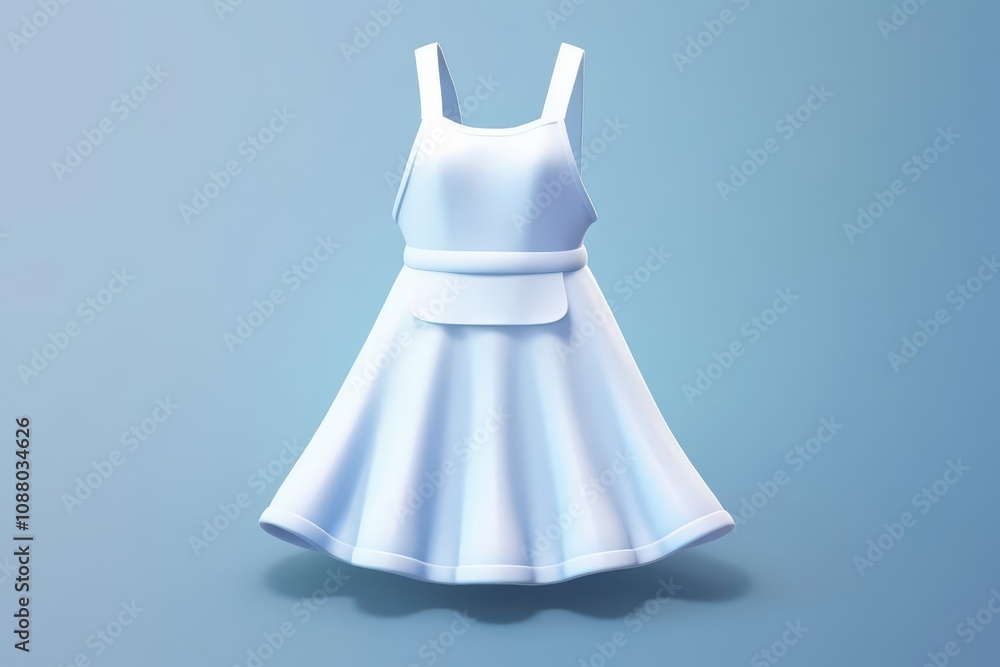 An apron, 3D Rendering, isometric, icon isolated on soft background An apron, 3D Rendering, isometric, icon isolated on soft background