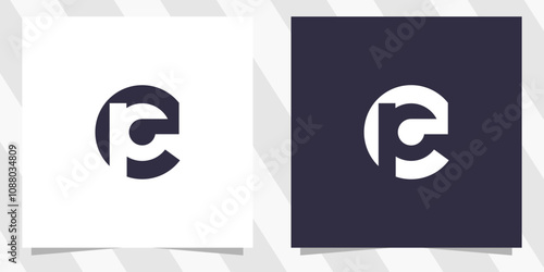 letter pe ep logo design