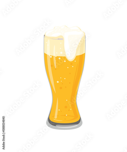 Beer cup cartoon vector illustration stock illustration.