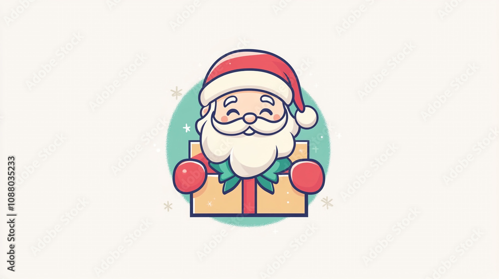 The vector illustration logo of Santa Claus The vector illustration logo of Santa Claus