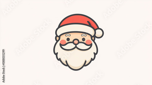 The vector illustration  logo of Santa Claus