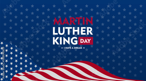 Martin Luther King Jr. Day Background Design. Suitable for banner, poster, greeting card designs