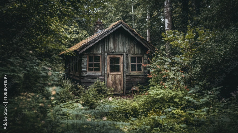 Secluded Cabin in a Lush Forest Secluded Cabin in a Lush Forest