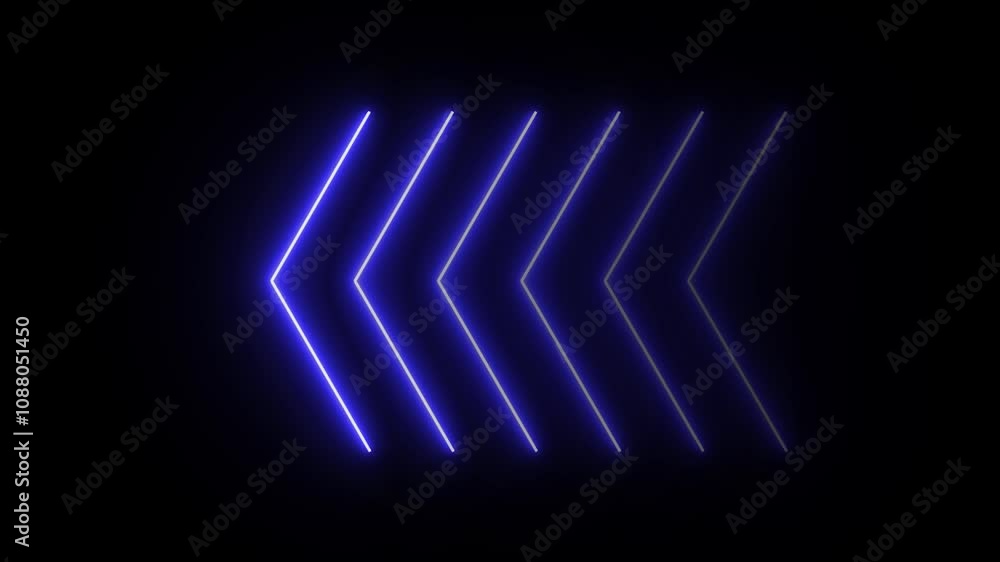 Realistic arrow animation on black background. motion arrow icon. Realistic arrow animation on black background. motion arrow icon.