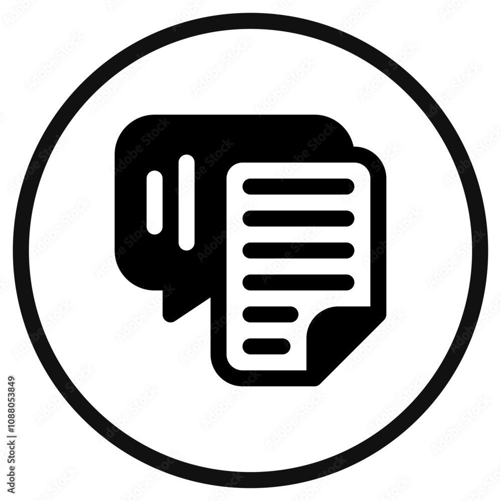 Editable speech recognition, transcription vector icon. AI technology, artificial intelligence. Part of a big icon set family. Perfect for web and app interfaces, presentations, infographics, etc Editable speech recognition, transcription vector icon. AI technology, artificial intelligence. Part of a big icon set family. Perfect for web and app interfaces, presentations, infographics, etc