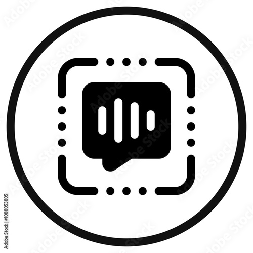 Editable speech recognition, voice scan vector icon. AI technology, artificial intelligence. Part of a big icon set family. Perfect for web and app interfaces, presentations, infographics, etc