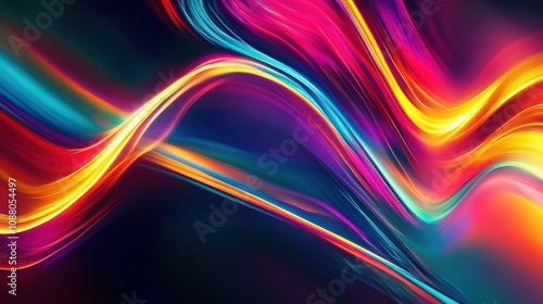 Abstract Colorful Wavy Lines