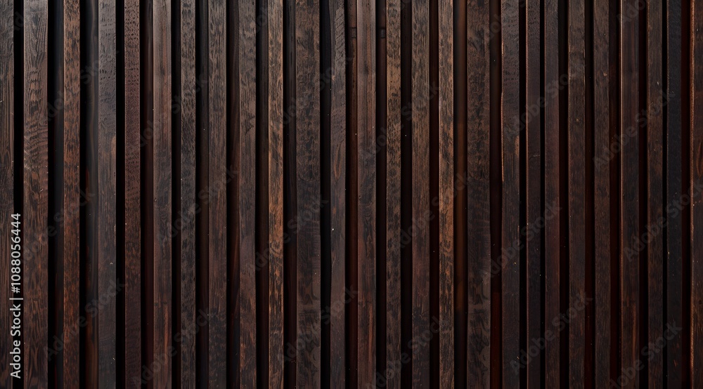 A close-up view of vertical wooden slats, showcasing rich textures and tones. A close-up view of vertical wooden slats, showcasing rich textures and tones.