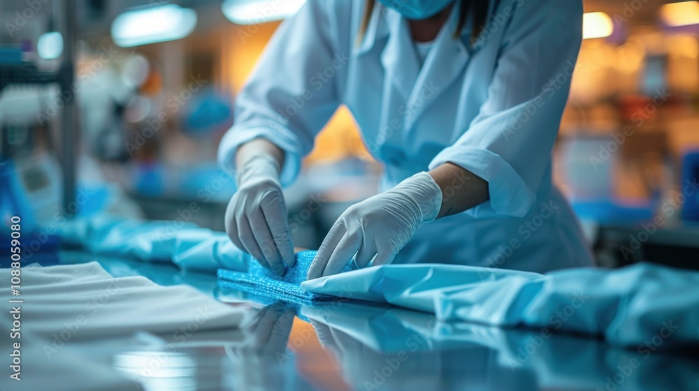 A dynamic image of a researcher applying nanoparticles to fabric in a lab, creating textiles that resist stains and wrinkles, illustrating how nanotechnology is transforming everyday apparel A dynamic image of a researcher applying nanoparticles to fabric in a lab, creating textiles that resist stains and wrinkles, illustrating how nanotechnology is transforming everyday apparel