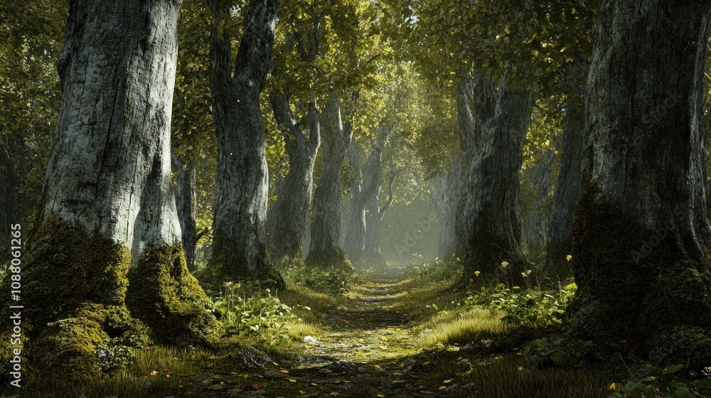 Obraz premium Mystical Forest Path