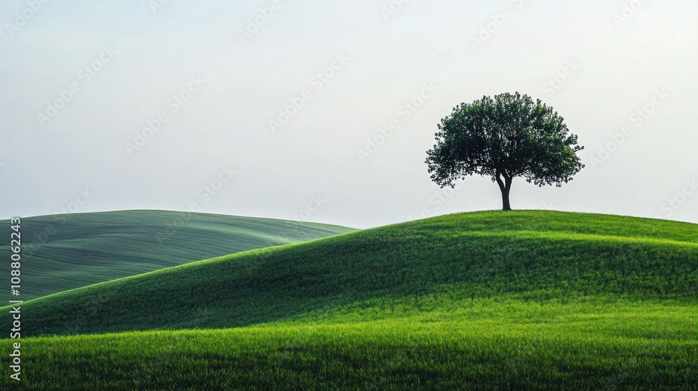 Lonely Tree on a Rolling Hill Lonely Tree on a Rolling Hill