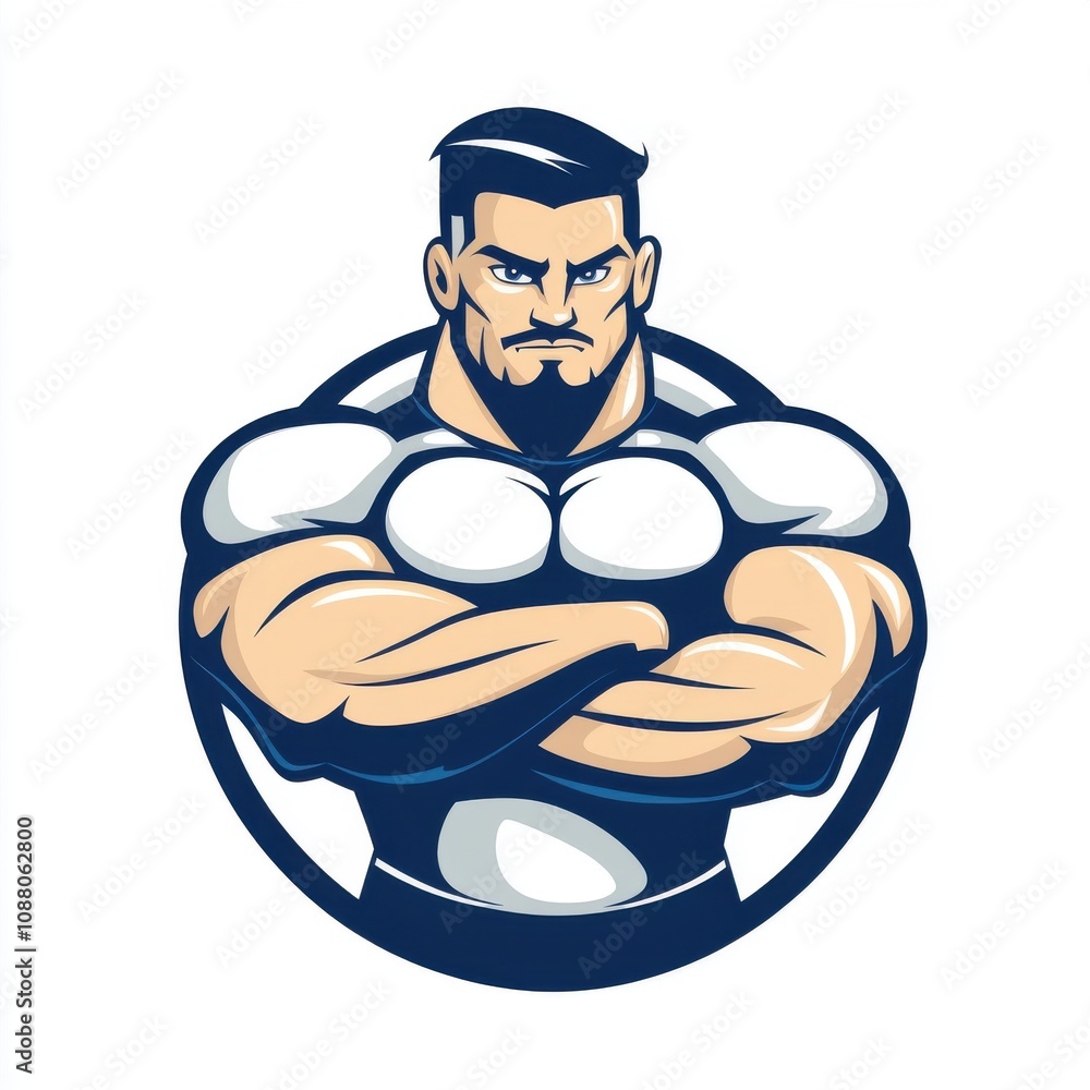 A muscular male character with a confident expression, showcasing strength and determination. A muscular male character with a confident expression, showcasing strength and determination.