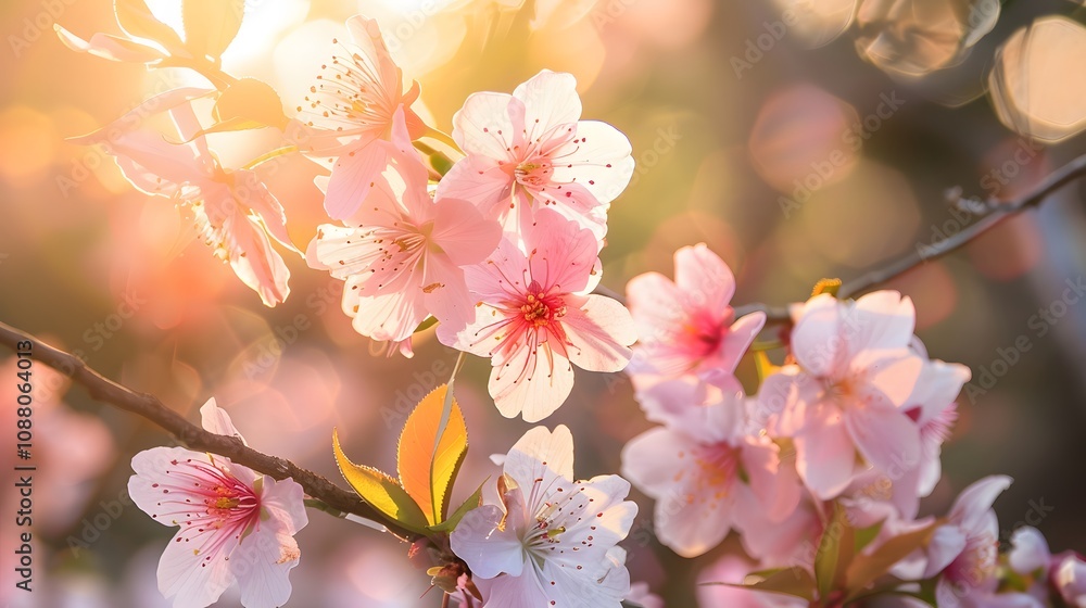 pink flowers in spring pink flowers in spring