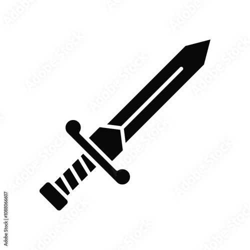 sword icon vector design template simple and clean