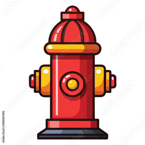 Fire hydrant vector illustration isolated on a white background