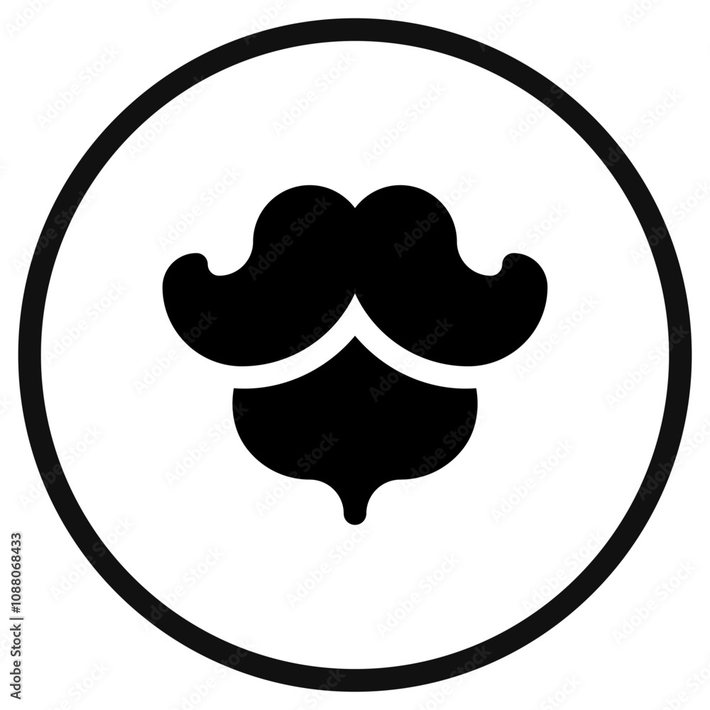 Editable beard and mustache vector icon. Barbershop, lifestyle, grooming. Part of a big icon set family. Perfect for web and app interfaces, presentations, infographics, etc Editable beard and mustache vector icon. Barbershop, lifestyle, grooming. Part of a big icon set family. Perfect for web and app interfaces, presentations, infographics, etc