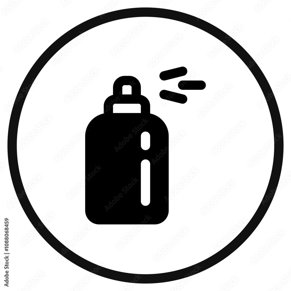 Obraz premium Editable spray perfume vector icon. Barbershop, lifestyle, grooming. Part of a big icon set family. Perfect for web and app interfaces, presentations, infographics, etc