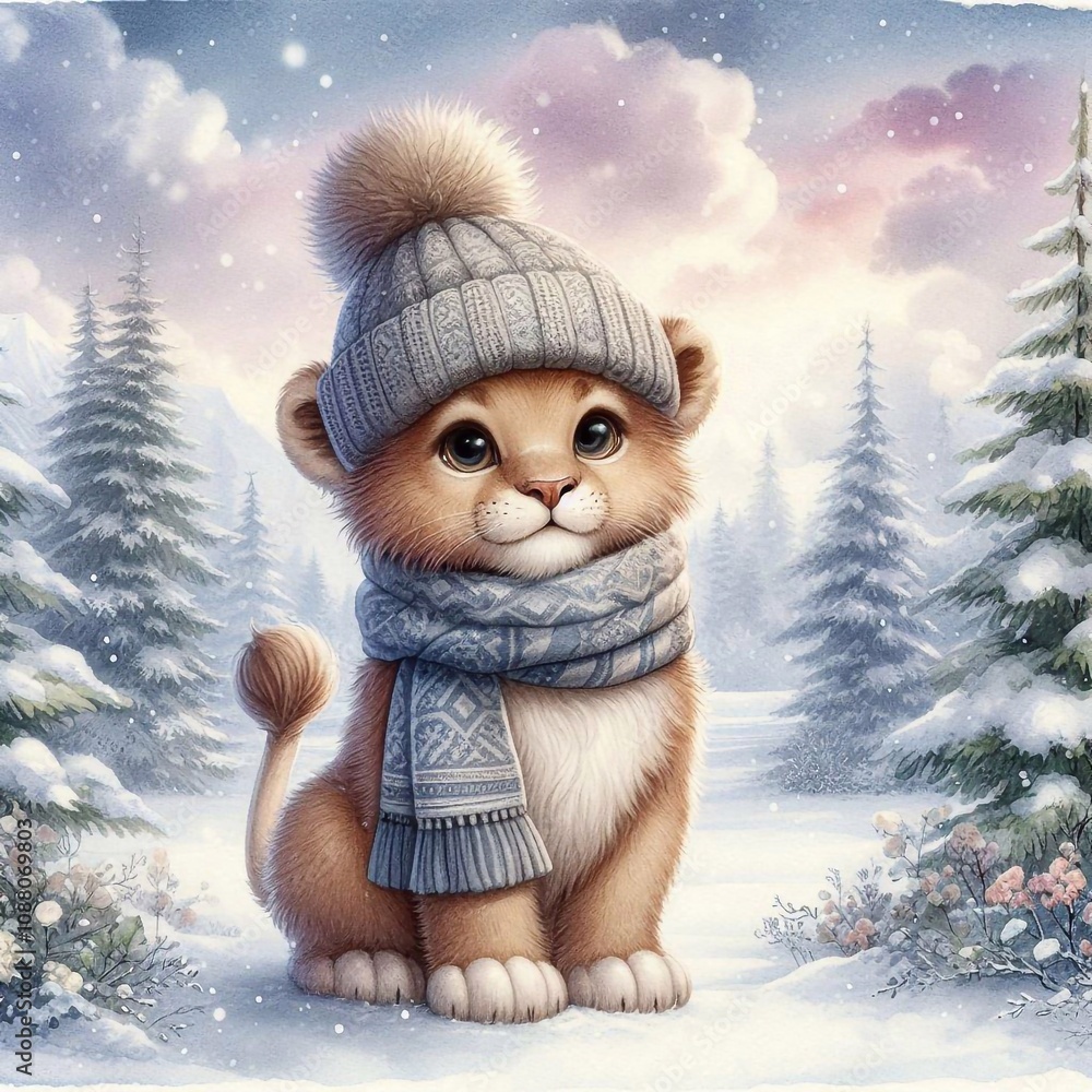 Löwe im Winter Löwe im Winter