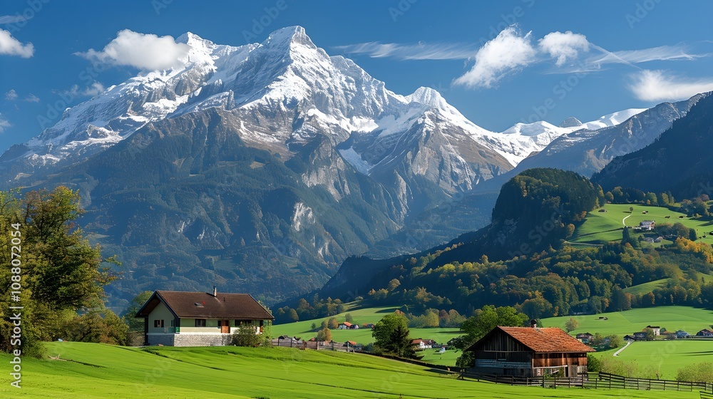 Fototapeta premium a mountain covered with snow