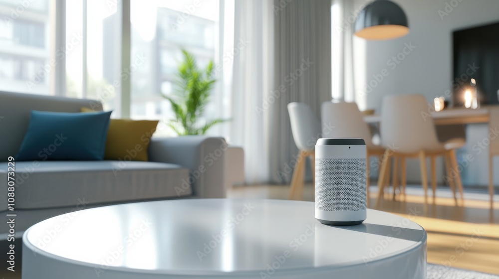 A cutting-edge AI-powered smart home assistant for daily tasks, modern home environment with integrated AI systems for managing schedules, security A cutting-edge AI-powered smart home assistant for daily tasks, modern home environment with integrated AI systems for managing schedules, security
