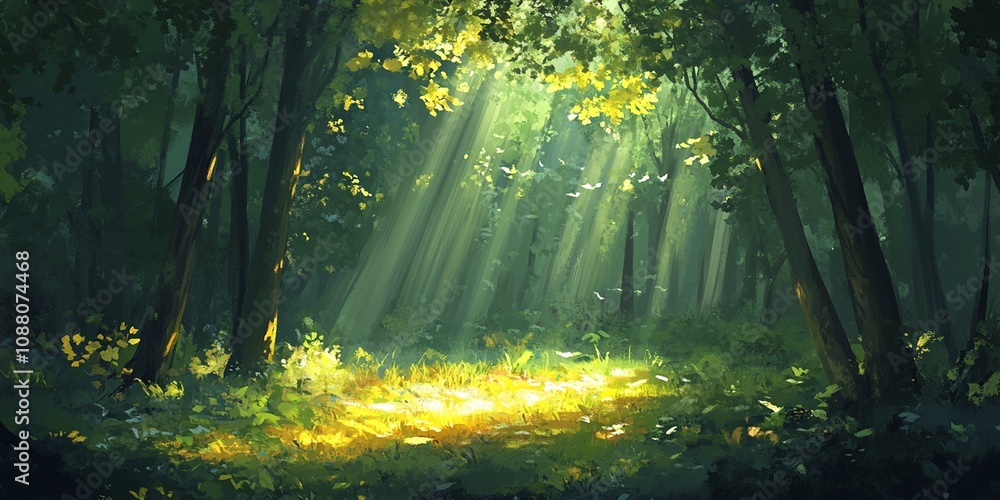 Obraz premium sunshine in the forest