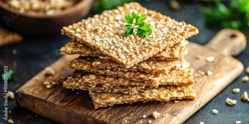 Nutritious food, dietary options, and weight loss - crispbreads photo