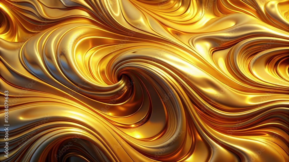Abstract fractal art background with a golden wavy effect resembling liquid gold or paint marbling , fractal art, abstract, background Abstract fractal art background with a golden wavy effect resembling liquid gold or paint marbling , fractal art, abstract, background