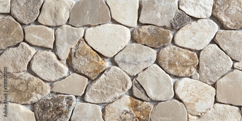 Chic stone and decorative mosaic featuring a beige rough texture, perfect for floors and walls.