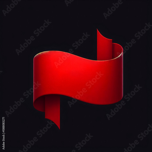 red and black background with banner