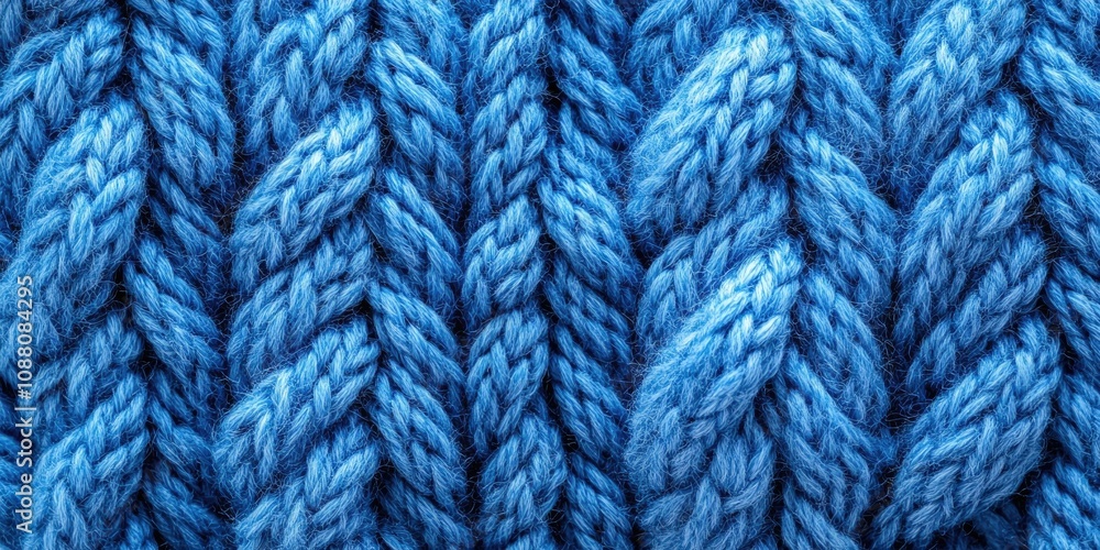 Knitted wool surface as a background. Closeup of blue knitting texture patterns. Background featuring warm winter textiles with copy space. Knitted wool surface as a background. Closeup of blue knitting texture patterns. Background featuring warm winter textiles with copy space.
