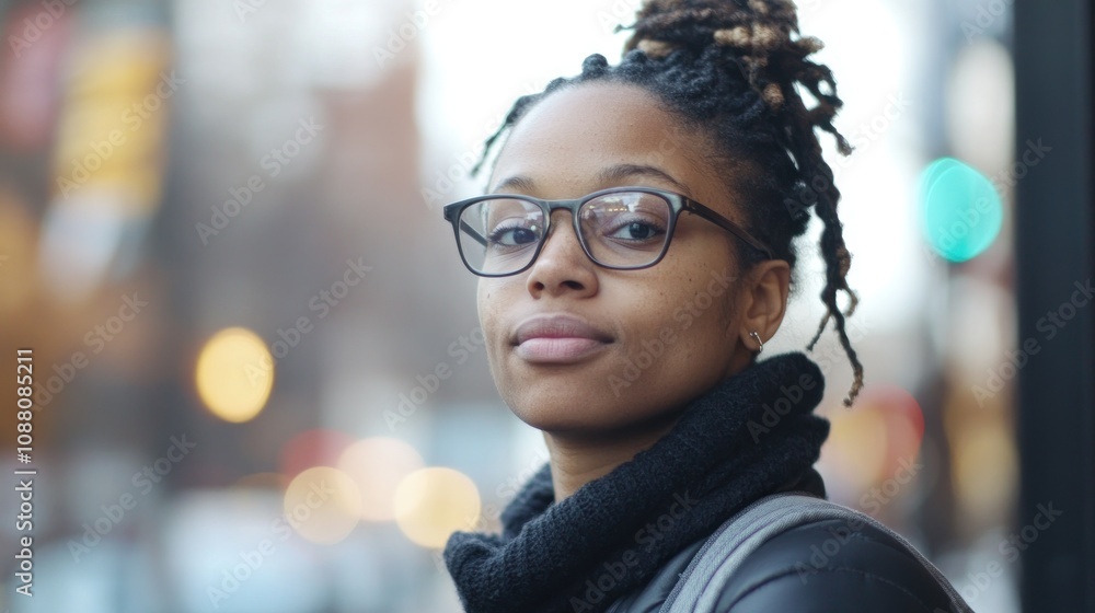 Obraz premium Portrait of a Woman in Glasses