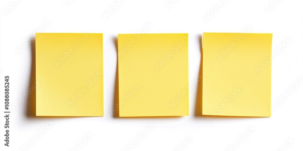 yellow blank sticky note set against a white background yellow blank sticky note set against a white background
