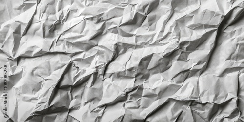 Crumpled texture background of grey paper. photo