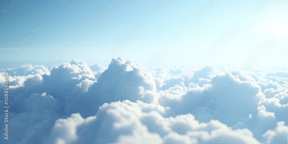 Fototapeta premium A section of the sky captured while in the clouds, defocused.