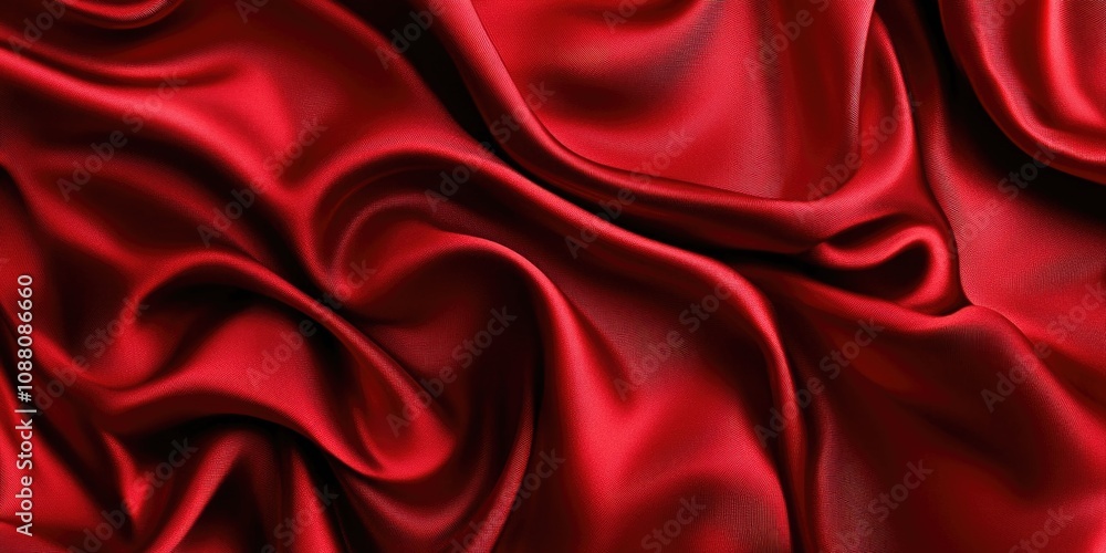 Red twisted silk or satin luxury fabric texture can be used as an abstract background. Top view. Red twisted silk or satin luxury fabric texture can be used as an abstract background. Top view.