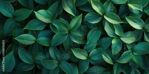 Floral texture of the leaves of green box plants.