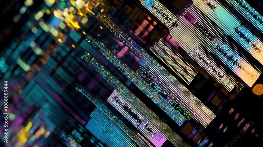 A detailed close-up of a microLED display pixel array demonstrating high brightness and pixel density, MicroLED display technology style, photo of A detailed close-up of a microLED display pixel array demonstrating high brightness and pixel density, MicroLED display technology style, photo of