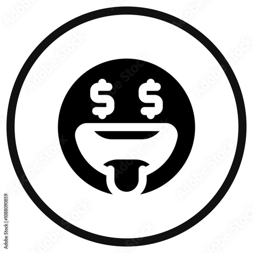 Editable greedy face expression emoticon vector icon. Part of a big icon set family. Part of a big icon set family. Perfect for web and app interfaces, presentations, infographics, etc