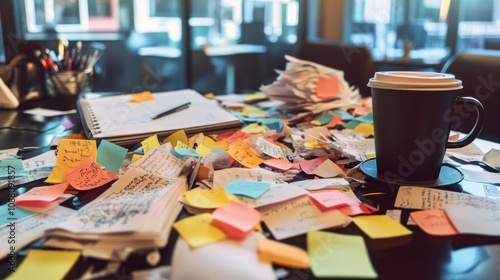 Colorful Sticky Notes on a Table