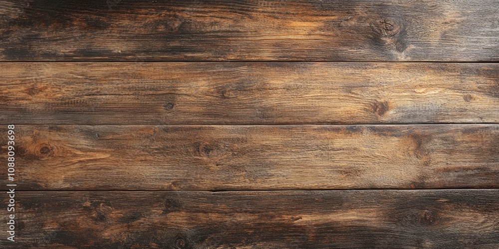 Brown rustic wooden backdrop featuring an aged texture. Top view of an empty table, copy space. Brown rustic wooden backdrop featuring an aged texture. Top view of an empty table, copy space.