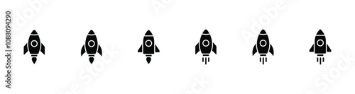 Rocket icon. Rocket launched icon vector.