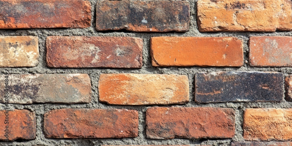 Obraz premium Brick walls display the pattern of the bricks in their natural colors, creating a background that is inherently colored.