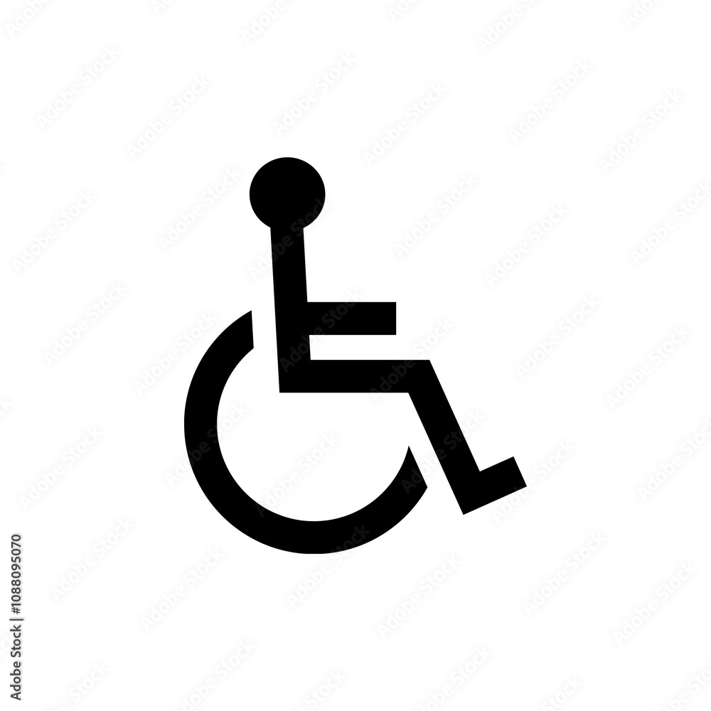 Person Using a Wheelchair Vector Person Using a Wheelchair Vector